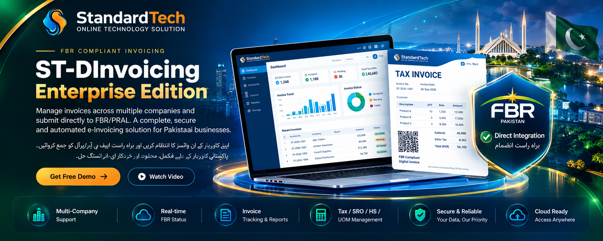 ST-DInvoicing Enterprise Edition — Multi-company invoicing, FBR integration and reporting in the saved product campaign.